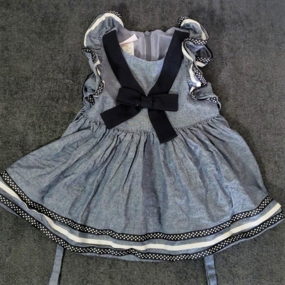 SALE Bonnie Baby Jean's Dress Baby Girl Size 12M - Picture 1 of 4